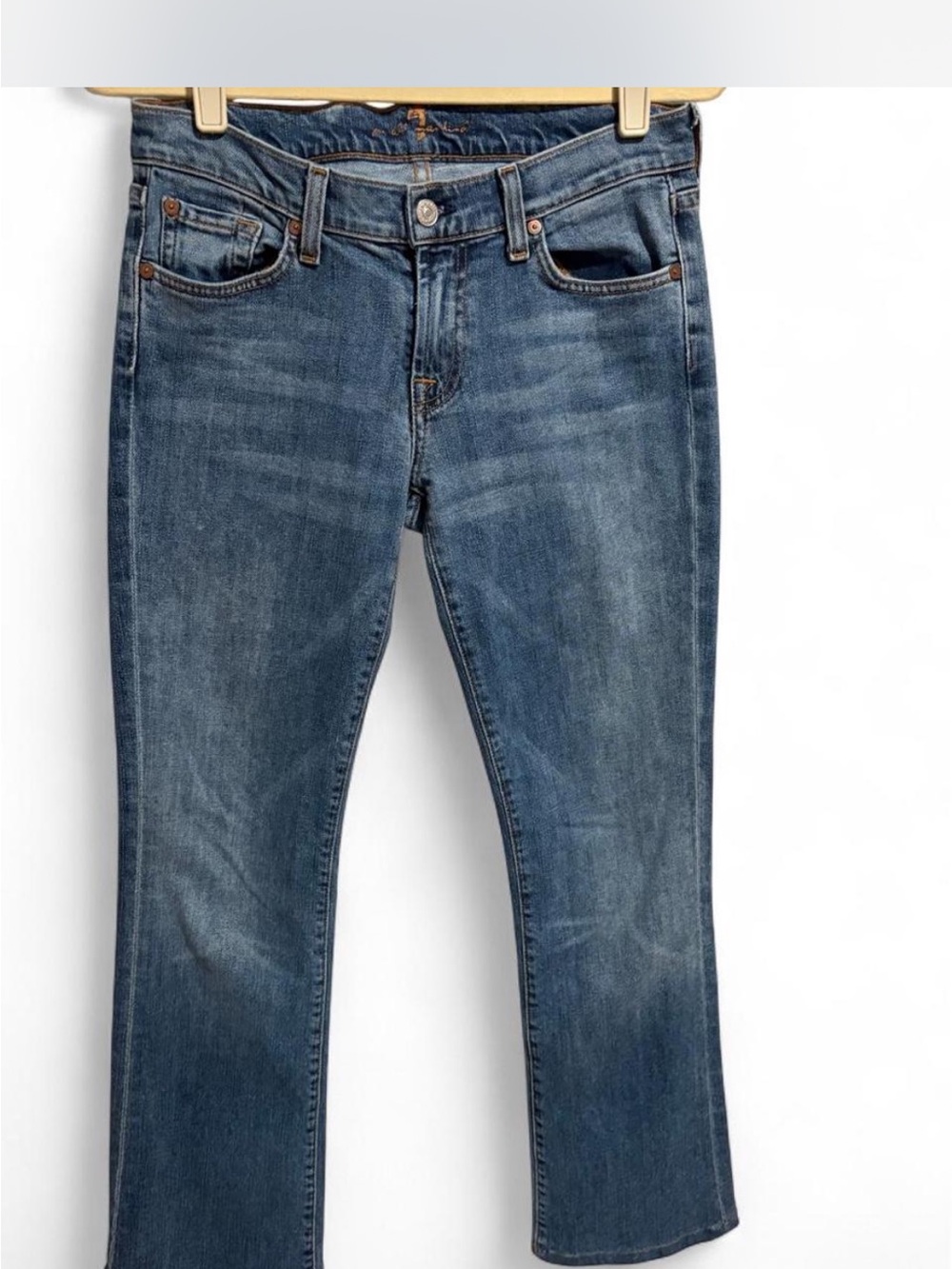 Vintage 7  For All Mankind Women's Bootcut Jeans in Medium Blue Wash